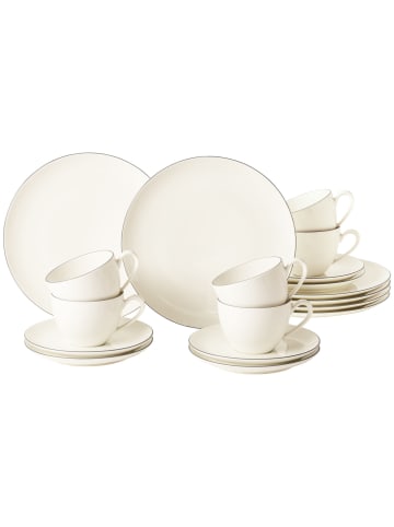 Seltmann Weiden 18er Set Kaffeeservice Savona Grey Line in creme