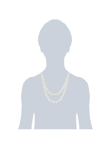 Lulu & Jane Perlen-Kette Muschelkernperle in weiß