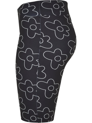 Urban Classics Urban Classics Damen Ladies High Waist AOP Tech Cycle Shorts in blackflower