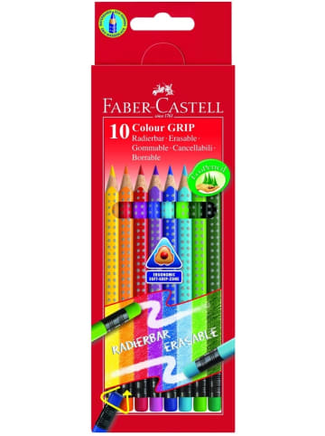 Faber-Castell Farbstifte radierbar mit Soft-Grip-Zone Packung mit 10 Stück