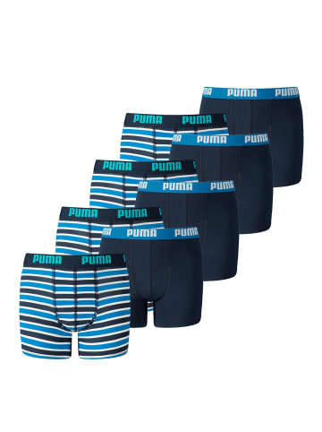 Puma Boxershorts JUNGEN BASIC BOXER Printed Stripes 8er Pack in Blue
