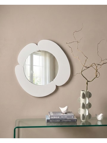 Beliani Wandspiegel ATIK in Weiß - (W) 50 x (H) 50 x (L) 2 cm