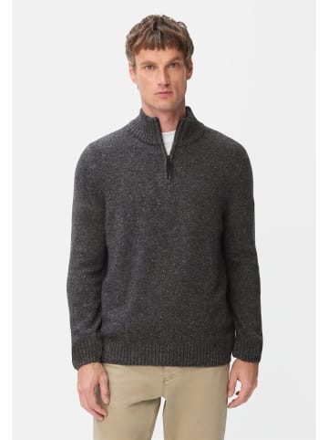 Camel Active Strickpullover mit Stehkragen in Schwarz