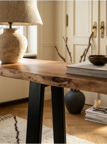 KADIMA DESIGN Konsolentisch GAYA Massivholz , Schreibtisch 120 cm breit im