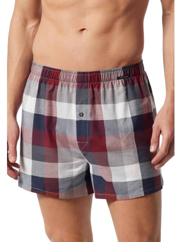 Schiesser Web-Boxershorts 2er Pack in Dunkelblau/Dunkelrot