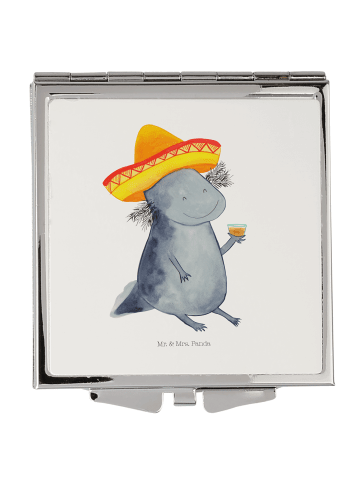 Mr. & Mrs. Panda Schminkspiegel Axolotl Tequila ohne Spruch in Weiß