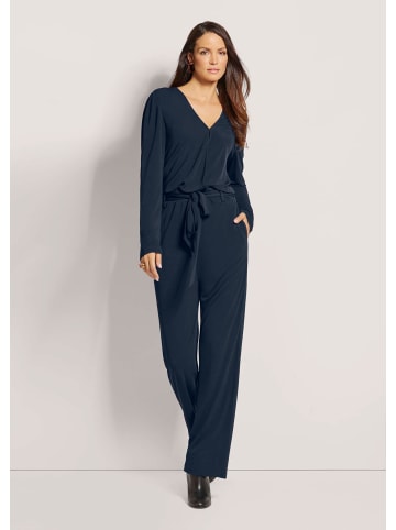 MADELEINE Overall mit breitem Bindeband in marine