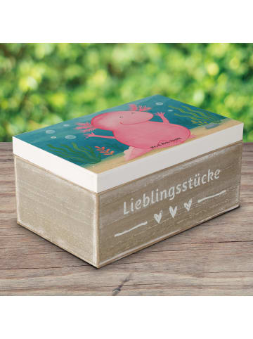 Mr. & Mrs. Panda Erinnerungsbox Axolotl Hurra Design ohne Spruch in Weiß