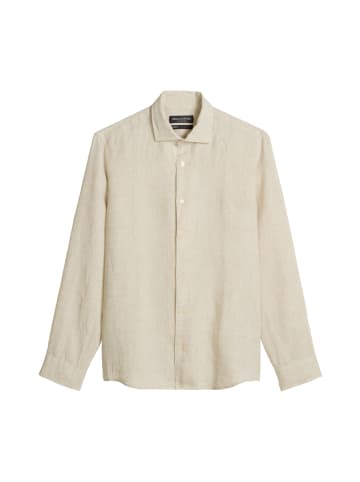 Marc O'Polo Haifischkragen-Hemd shaped in Medium Beige