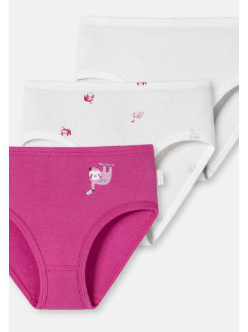 Schiesser Hüftslip Kids Girls Feinripp Organic Cotton in Pink/Weiß