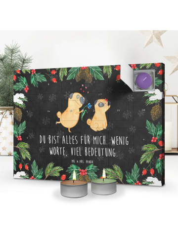 Mr. & Mrs. Panda adventskalender mit duftkerzen Mops Verliebt mi... in Kreidetafel