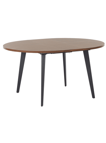 Beliani Ausziehbarer Tisch BOVINA in Braun/Schwarz - (W) 120 x (H) 75 x (L) 120 cm