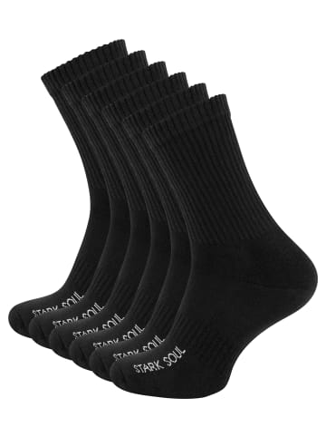 Stark Soul® Sportsocken 6 Paar, mit FROTTEESOHLE in schwarz