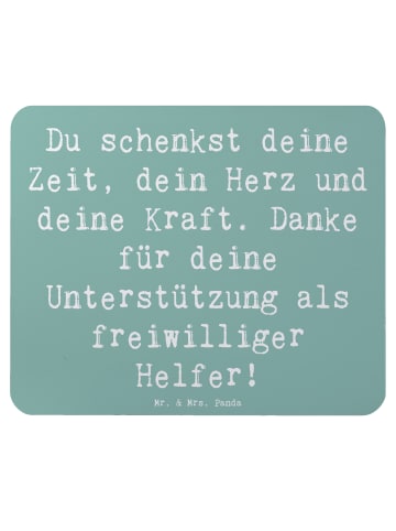 Mr. & Mrs. Panda Mousepad Spruch Freiwilliger Dank mit Spruch in Meeresbrise
