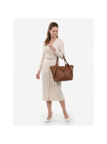 Tamaris TAS Manuela Schultertasche Leder 47 cm cognac