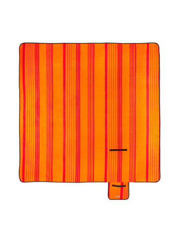 relaxdays Picknickdecke in Orange-Rot - (L)200 x (B)200 cm