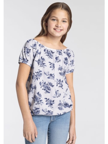 Kangaroos Carmenshirt in weiß/hellblau