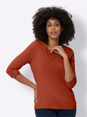 Sieh an! 3/4-Arm-Shirt in rostrot