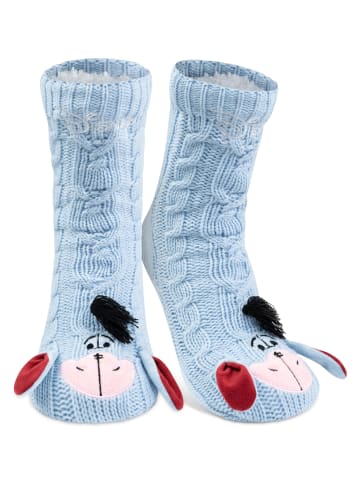 Disney Disney I-Aah Esel Hüttensocken Winnie Puuh Kuschelsocken Sherpa in blau