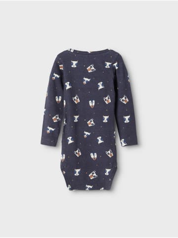 name it Unisex Baby Body mit Allover Print in Blau