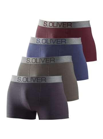 S. Oliver Boxer in bordeaux  / marine / khaki / anthrazit