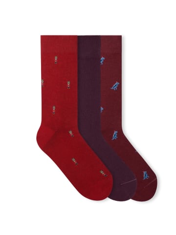 von Jungfeld Signature Icons mit Weihnachtsmotiven Set in Nutcracker/Burgundy Red/T-Rex