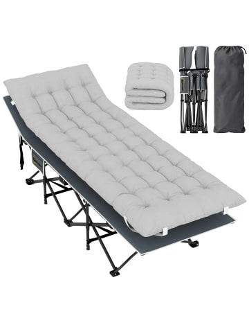Outsunny Campingbett,185cm x 68cm x 37cm,grau