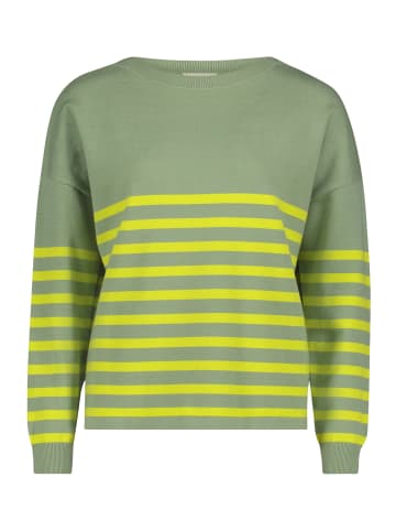 CARTOON Strickpullover mit U-Boot-Ausschnitt in Green/Yellow