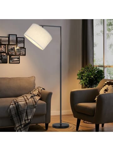 ZMH Stehlampe H162cm 1-flammige E27 in weiß schwenkbar 180°