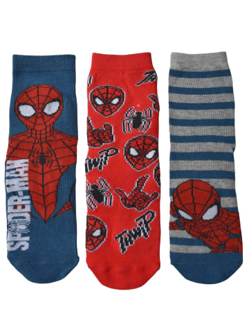 Spiderman 3er Pack Marvel Spiderman Socken Söckchen Strümpfe in blau/rot