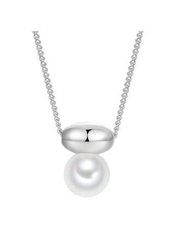 Lulu & Jane Kette aus Messing mit Glasperle in weiß