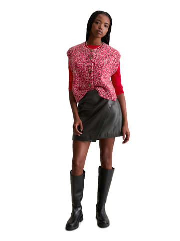 Marc O'Polo DENIM Ausgestellter Lederminirock im Wickel-Stil in Schwarz