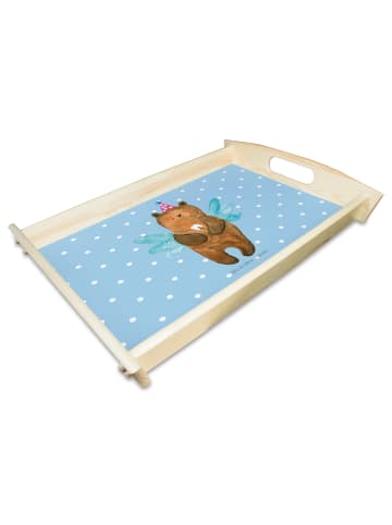 Mr. & Mrs. Panda Servier Tablett Bär Zahnfee ohne Spruch in Blau Pastell