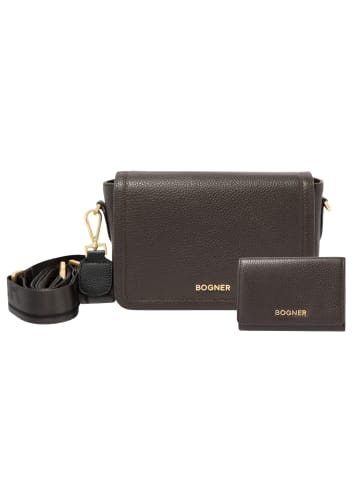 Bogner Schultertasche 'Wallis Bar in Seal Brown 23,00 x 15,00 x 9,00 cm'
