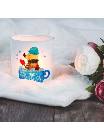 Mr. & Mrs. Panda Windlicht aus Glas Nachtfalter Schaumbad ohne S... in Transparent