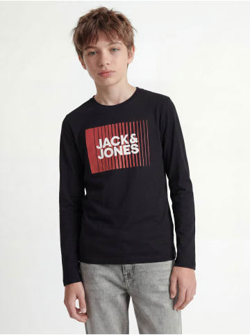 JACK & JONES Junior Langarm-T-Shirt in Black