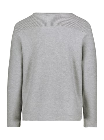 Betty Barclay Strickpullover mit Strickdetails in Grey Melange