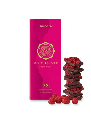 Granar 3 x 75g Bio Schokolade mit gefriergetrockneten Himbeeren 73% Kakao von CHOCQLATE