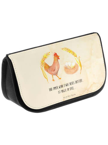 Mr. & Mrs. Panda Kosmetiktasche Huhn Stolz mit Spruch in Vintage