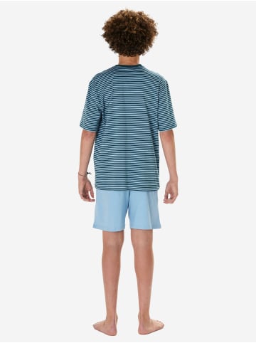 Schiesser Pyjama Nightwear in pacific blue