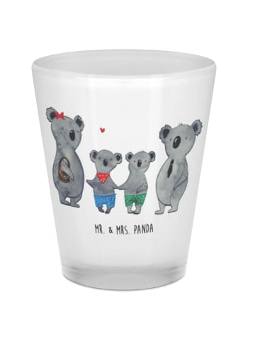 Mr. & Mrs. Panda Schnapsglas Koala Familie zwei ohne Spruch in Transparent