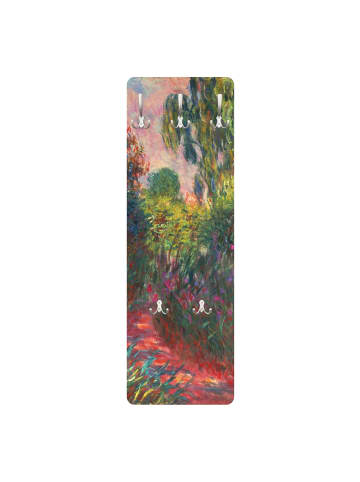 WALLART Garderobe - Claude Monet - Jap. Brücke im Garten Giverny in Bunt