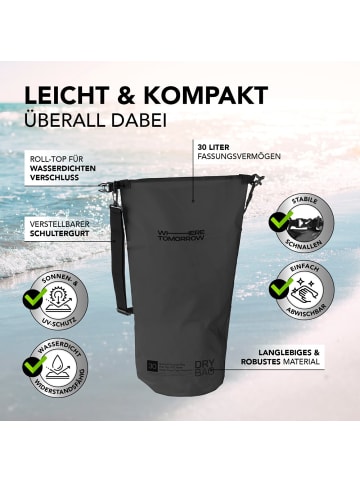 Where Tomorrow PVC dry bag Style 01 30L schwarz  Schwarz