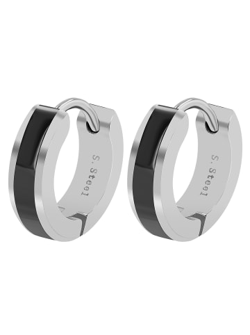 Adeliás Unisex Ohrringe – Creole aus Edelstahl in silber