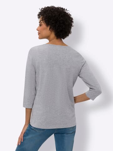 Sieh an! 3/4-Arm-Shirt in grau-meliert-topas