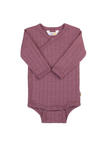 Joha Merinowolle/Seide Langarm-Wickelbody in heather