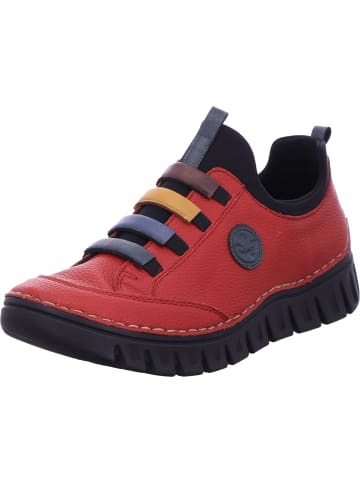 rieker Slipper in rot/peacock/royal/miele/c 33