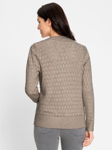 WITT WEIDEN Ajour-Strickjacke in sesam-meliert