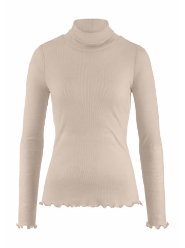 Hessnatur Longsleeve mit Rollkragen in düne