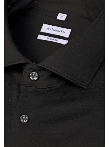 Seidensticker Jerseyhemd Regular in Schwarz